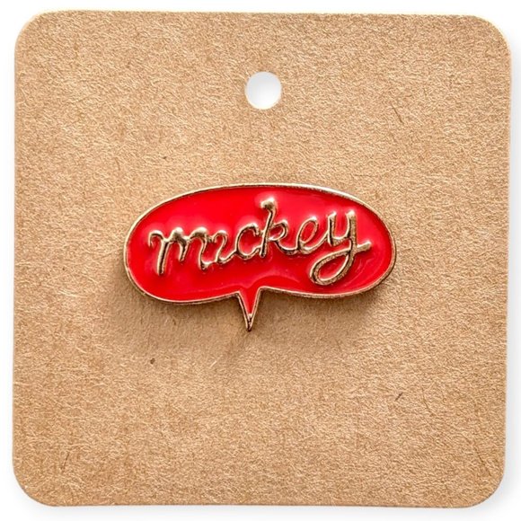 Mickey Mouse Disney Pin: Red Speech Bubble - Picture 4 of 4